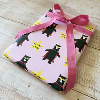 You're Super, Daddy Bear Father's Day Wrapping Paper, 7 of 10