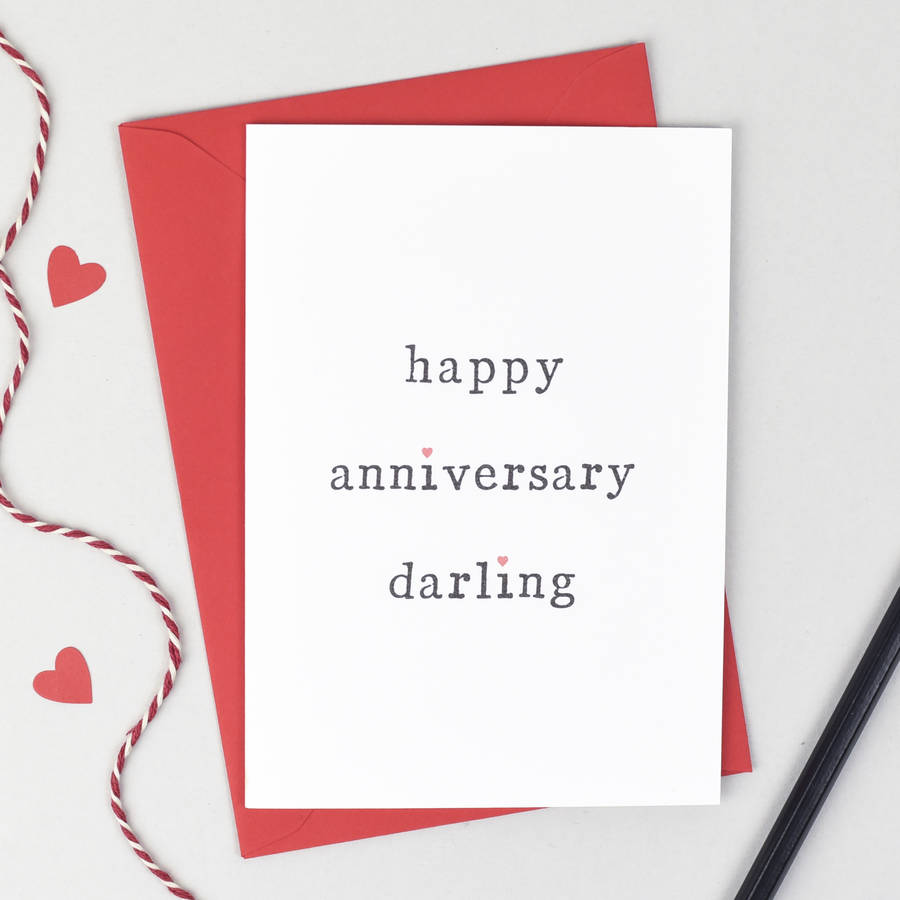 'Happy Anniversary' Card By The Two Wagtails | notonthehighstreet.com