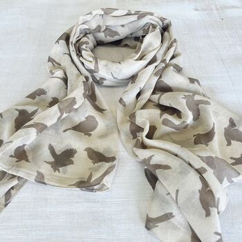 Bird Silhouettes Print Scarf, 3 of 6