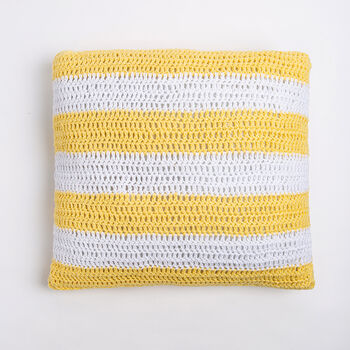 Lazy Days Cushion Cover Beginner Crochet Kit, 3 of 6