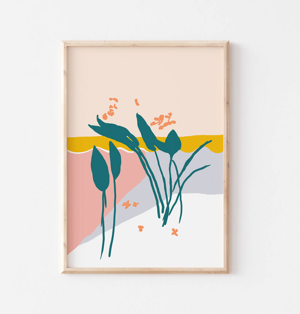 'Capri' Palm Pastel Giclée Art Print, 1 of 2