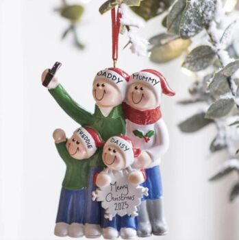 Personalised Family Selfie Hanging Decoration, 2 of 3