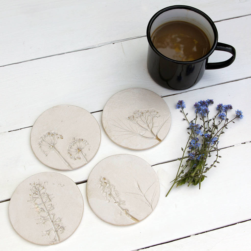 Wild Flower Ceramic Coasters By Juliet Reeves Designs