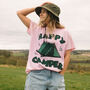 Happy Camper Women's Slogan T Shirt, thumbnail 2 of 5