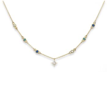 Astarte Crystal Charm Gold Necklace, 2 of 5