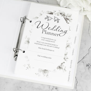 Personalised Floral Watercolour Wedding Planner, 5 of 12