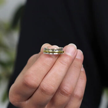 Sterling Silver And Brass Personalised Spinner Ring – 6mm, 3 of 12