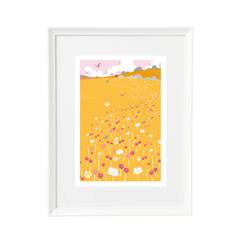 Butterfly Meadows A4 Art Print In Frame, 2 of 4