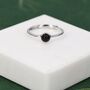 Sterling Silver Minimalist Genuine Black Onyx Ring, thumbnail 4 of 10