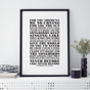 Personalised Your Favourite Lyrics Framed Print, thumbnail 4 of 7