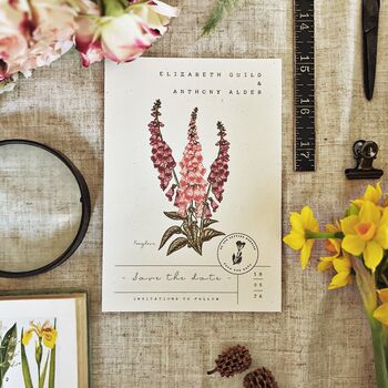 Botany Wildflower Vintage Wedding Stationery, 10 of 10