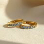 Blue Topaz December Birthstone Small Huggie Earrings, thumbnail 1 of 5