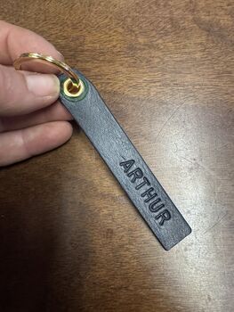 Personalised Leather Key Tag, 3 of 5