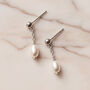 Gold Or Silver Pearl Drop Earrings – Handmade Freshwater Pearl Bridal Jewellery, thumbnail 1 of 8