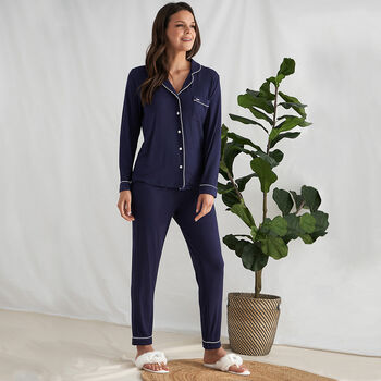Long Bamboo Pyjama Set With Personalised Embroidery, 4 of 4