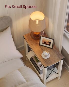 Two Tier Side Table End Table Shelf, 3 of 6