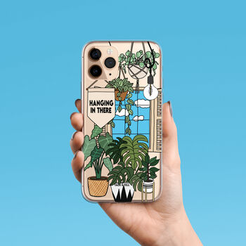 Hanging In There House Plants Phone Case For iPhone, 5 of 11