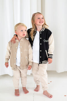 Child's Embroidered Personalised Name Bomber Jacket, 8 of 12