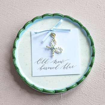Something Blue Pearl Bow Charm, 5 of 8
