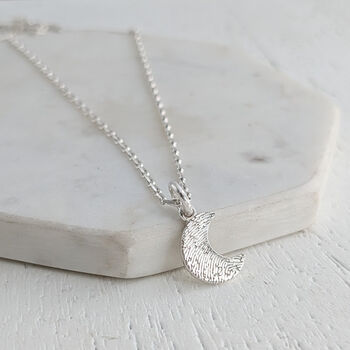 Dainty Moon Fingerprint Charm, 5 of 6
