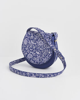 Blue Agnes Floral Saddle Bag, 6 of 8