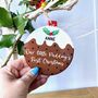 Personalised Christmas Pudding Ceramic Decoration, thumbnail 3 of 3