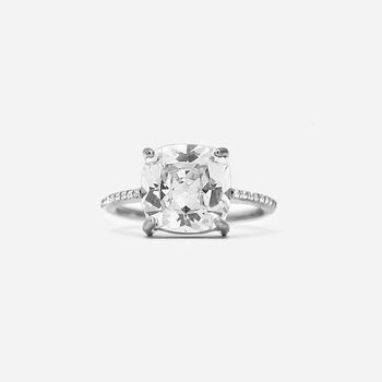 Promise Ring With Square Stone, 2 of 4