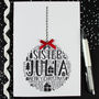 Personalised Sister Christmas Bauble Card, thumbnail 4 of 7