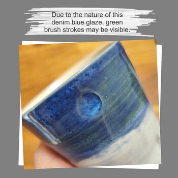 Pottery Handmade Mug Denim Blue Cup, 6 of 8