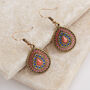 Pink And Blue Teardrop Earrings, thumbnail 1 of 3