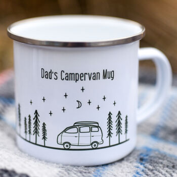 Personalised Campervan Outside Gift Enamel Mug, 4 of 7