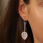 Sterling Silver Rainbow Moonstone Chain Drop Earrings, thumbnail 5 of 7