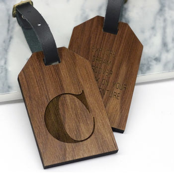 Personalised Wooden Letter Luggage Tags, 4 of 4