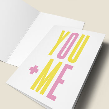 'You Plus Me' Valentines Card, 4 of 4