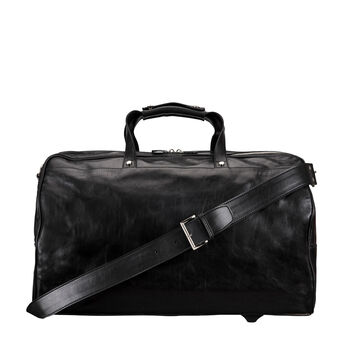 Luxury Leather Travel Bag With Wheels 'Dino Large', 5 of 12