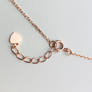 Sterling Silver Wishbone Charm Anklet, 3 of 5