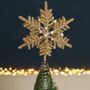 Shine Bright Handmade 3D Snowflake Tree Topper, thumbnail 1 of 6