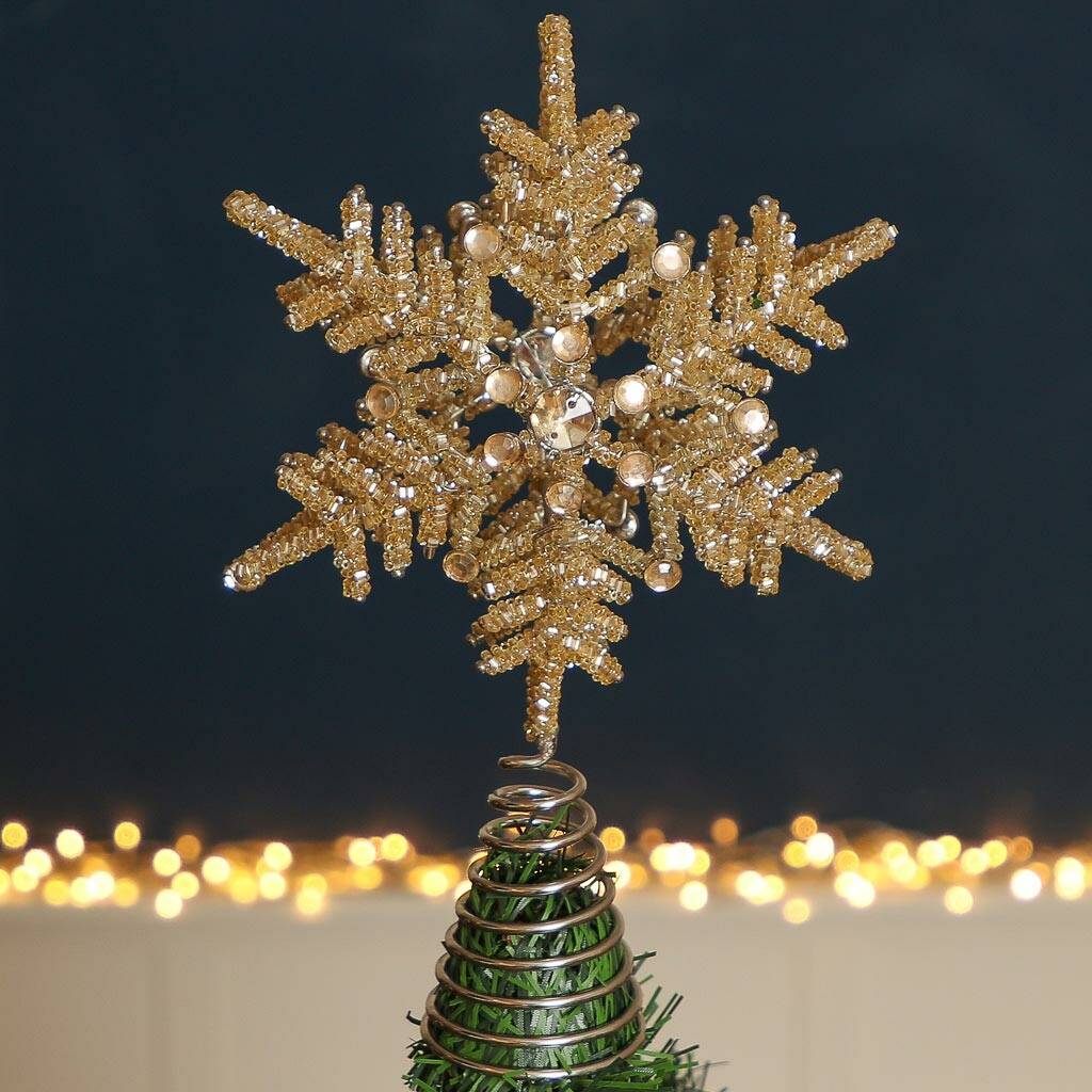 Shine Bright Handmade 3D Snowflake Tree Topper, 1 of 6
