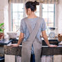 Personalised Wheat Sheaf Linen Crossback Apron, thumbnail 1 of 8