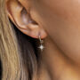 Elsa. Sterling Silver Pavé Star Hoop Earrings, thumbnail 1 of 6