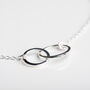 Silver Interlinked Circle Necklace, thumbnail 3 of 4