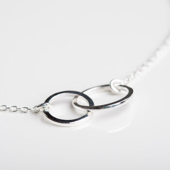 Silver Interlinked Circle Necklace, 3 of 4