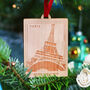 Wooden Christmas Travel Memories Personalised Bauble, thumbnail 2 of 5