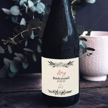 Pairs Well With Bridesmaid Duties Wine Bottle Label, 9 of 12