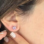 Alexandrite Moissanite Crystal Sterling Silver Earrings, thumbnail 2 of 6