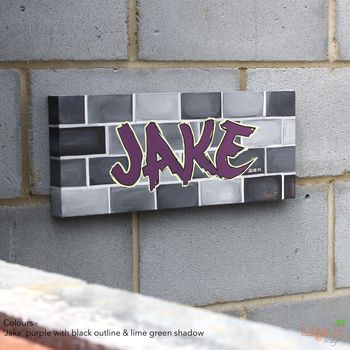 Graffiti Name Canvas, Hand Painted, 9 of 12