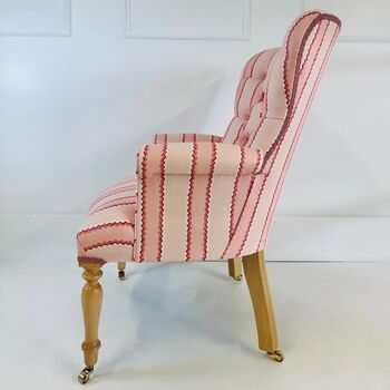 Statement Chair In Linwood Croquet Pink, 4 of 9