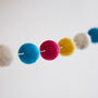 Handmade Multicoloured Felt Ball Garland, thumbnail 9 of 10