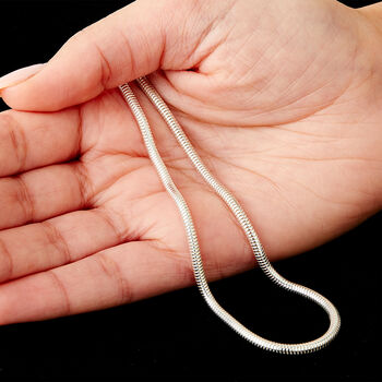 Sterling Silver Medium Snake Chain – 16in To 20in, 2 of 9
