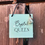 Crystal Queen Mini Hanging Sign With Green Aventurine, thumbnail 2 of 4